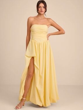 Lulus Marilou Light Yellow Dress